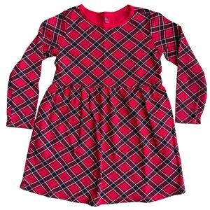 Hudson Baby Long Sleeve Dress Girls Size 8 Christmas Red Plaid